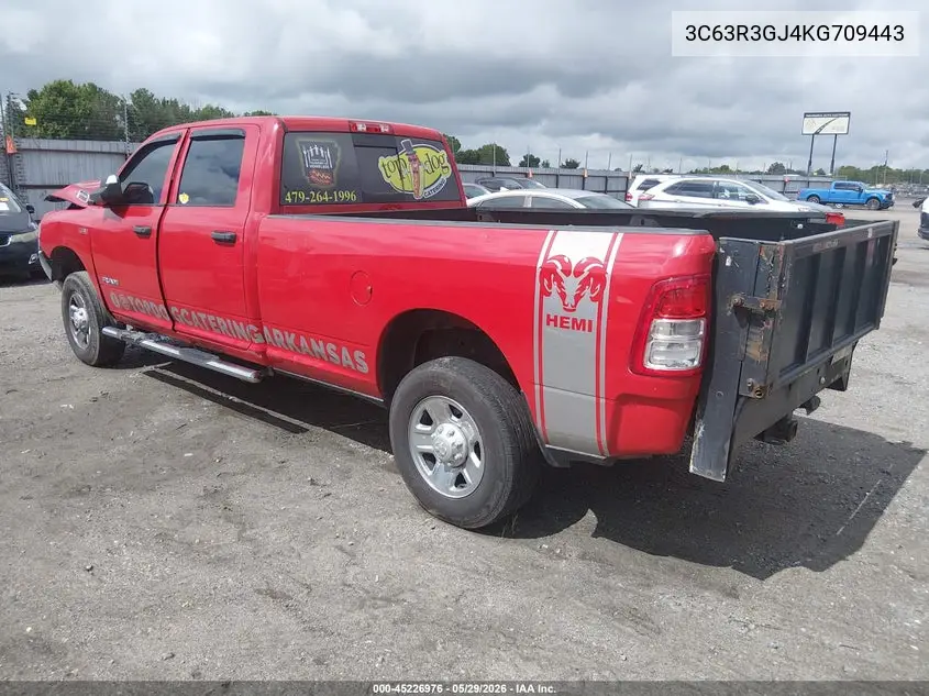 2019 Ram 3500 Tradesman 4X4 8' Box VIN: 3C63R3GJ4KG709443 Lot: 45226976