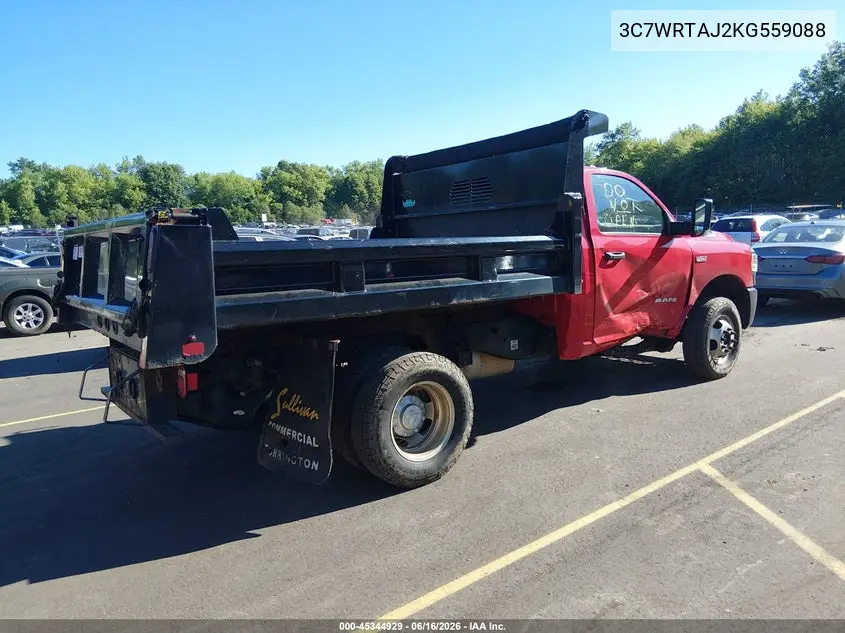 2019 Ram 3500 Chassis Tradesman/Slt VIN: 3C7WRTAJ2KG559088 Lot: 45344929