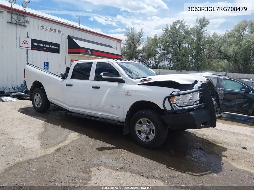 2019 Ram 3500 Tradesman 4X4 8' Box VIN: 3C63R3GL7KG708479 Lot: 45357386