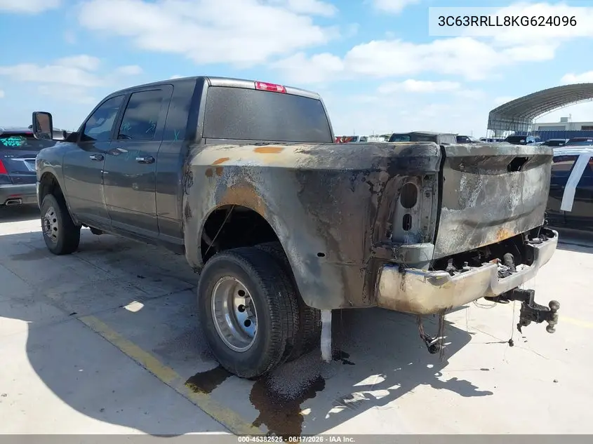 2019 Ram 3500 Big Horn VIN: 3C63RRLL8KG624096 Lot: 45382525