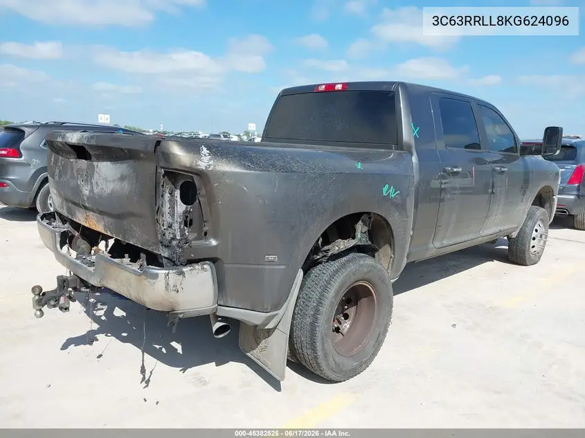 2019 Ram 3500 Big Horn VIN: 3C63RRLL8KG624096 Lot: 45382525