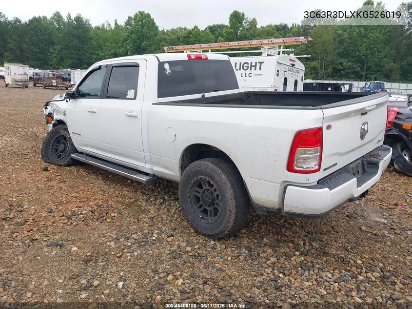 2019 Ram 3500 Big Horn 4X4 6'4 Box VIN: 3C63R3DLXKG526019 Lot: 45400180