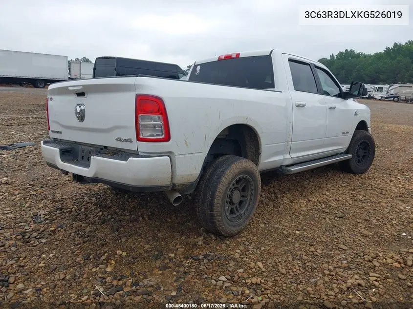 2019 Ram 3500 Big Horn 4X4 6'4 Box VIN: 3C63R3DLXKG526019 Lot: 45400180