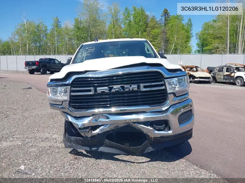 2020 Ram 3500 Big Horn VIN: 3C63R3HL1LG120206 Lot: 12418543