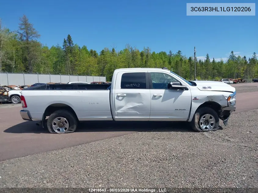2020 Ram 3500 Big Horn VIN: 3C63R3HL1LG120206 Lot: 12418543