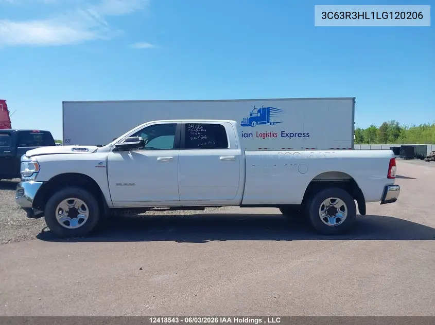 2020 Ram 3500 Big Horn VIN: 3C63R3HL1LG120206 Lot: 12418543
