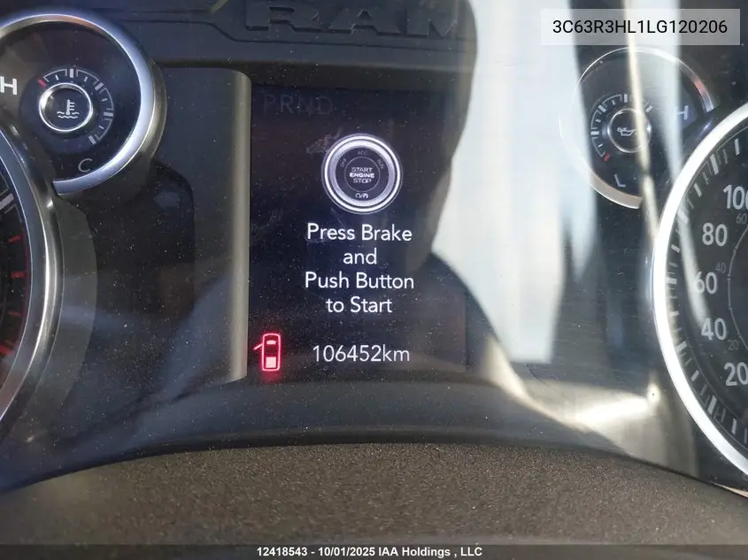 2020 Ram 3500 Big Horn VIN: 3C63R3HL1LG120206 Lot: 12418543