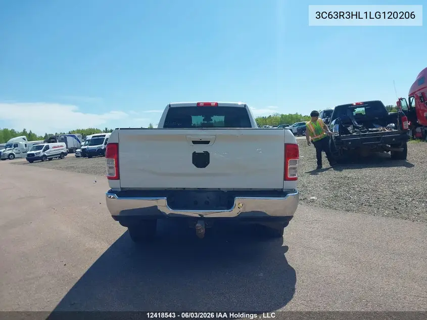 2020 Ram 3500 Big Horn VIN: 3C63R3HL1LG120206 Lot: 12418543