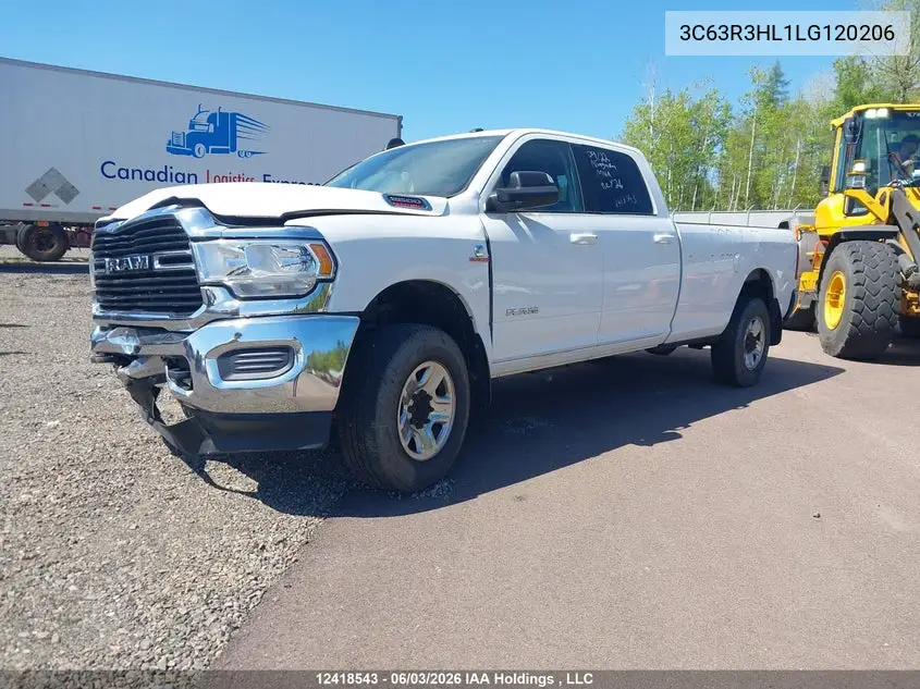 2020 Ram 3500 Big Horn VIN: 3C63R3HL1LG120206 Lot: 12418543