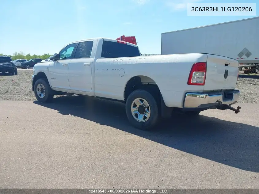 2020 Ram 3500 Big Horn VIN: 3C63R3HL1LG120206 Lot: 12418543