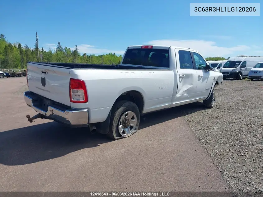 2020 Ram 3500 Big Horn VIN: 3C63R3HL1LG120206 Lot: 12418543
