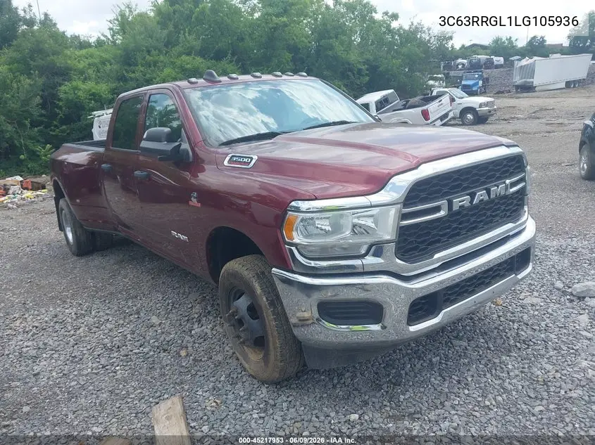 2020 Ram 3500 Tradesman 4X4 8' Box VIN: 3C63RRGL1LG105936 Lot: 45217953