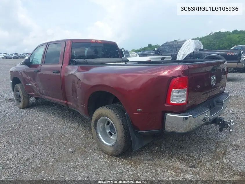 2020 Ram 3500 Tradesman 4X4 8' Box VIN: 3C63RRGL1LG105936 Lot: 45217953