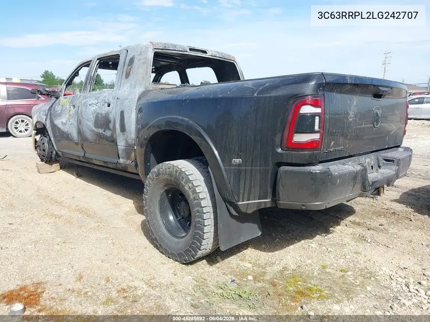 2020 Ram 3500 Limited 4X4 6'4 Box VIN: 3C63RRPL2LG242707 Lot: 45289892