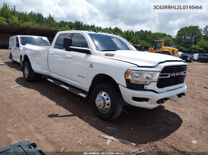 2020 Ram 3500 Big Horn 4X4 8' Box VIN: 3C63RRHL2LG195466 Lot: 45396410