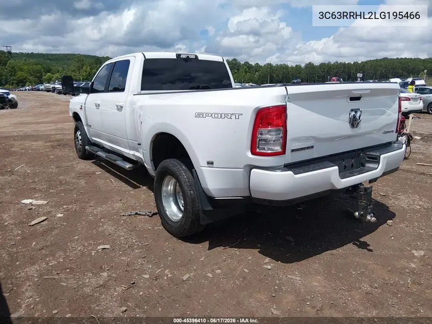 2020 Ram 3500 Big Horn 4X4 8' Box VIN: 3C63RRHL2LG195466 Lot: 45396410