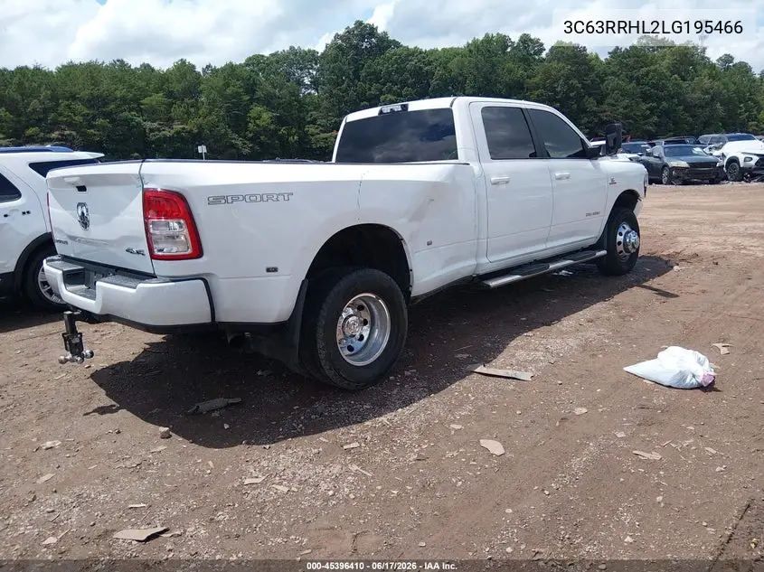 2020 Ram 3500 Big Horn 4X4 8' Box VIN: 3C63RRHL2LG195466 Lot: 45396410