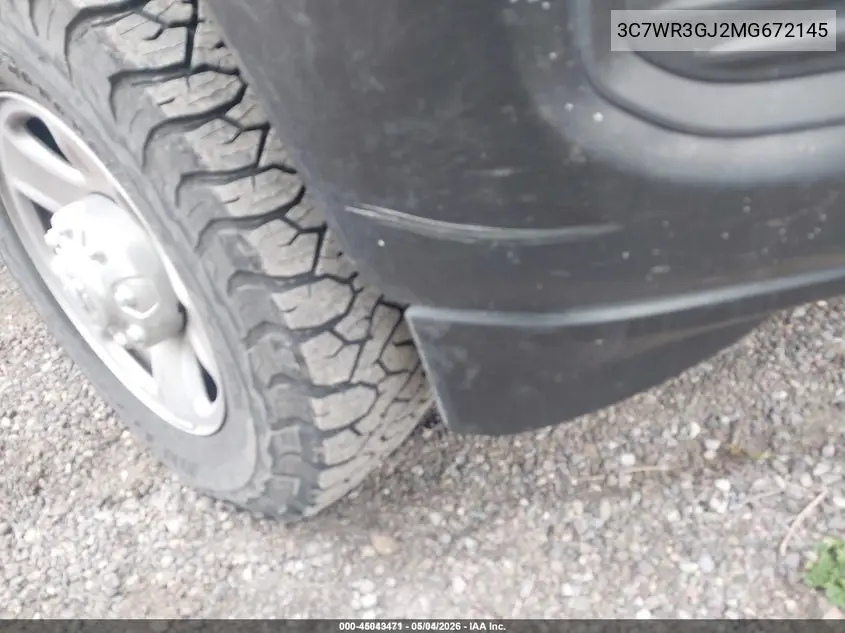 2021 Ram 3500 Tradesman 4X4 8' Box VIN: 3C7WR3GJ2MG672145 Lot: 45043471