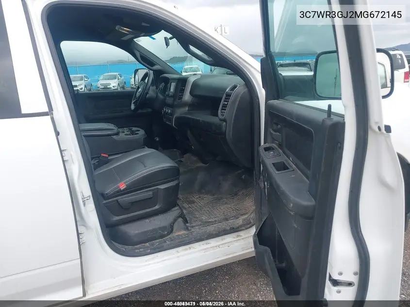 2021 Ram 3500 Tradesman 4X4 8' Box VIN: 3C7WR3GJ2MG672145 Lot: 45043471