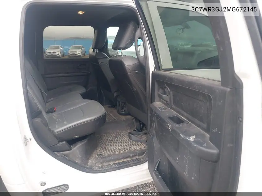 2021 Ram 3500 Tradesman 4X4 8' Box VIN: 3C7WR3GJ2MG672145 Lot: 45043471