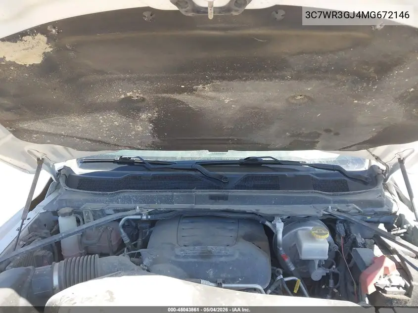 2021 Ram 3500 Tradesman 4X4 8' Box VIN: 3C7WR3GJ4MG672146 Lot: 45043861