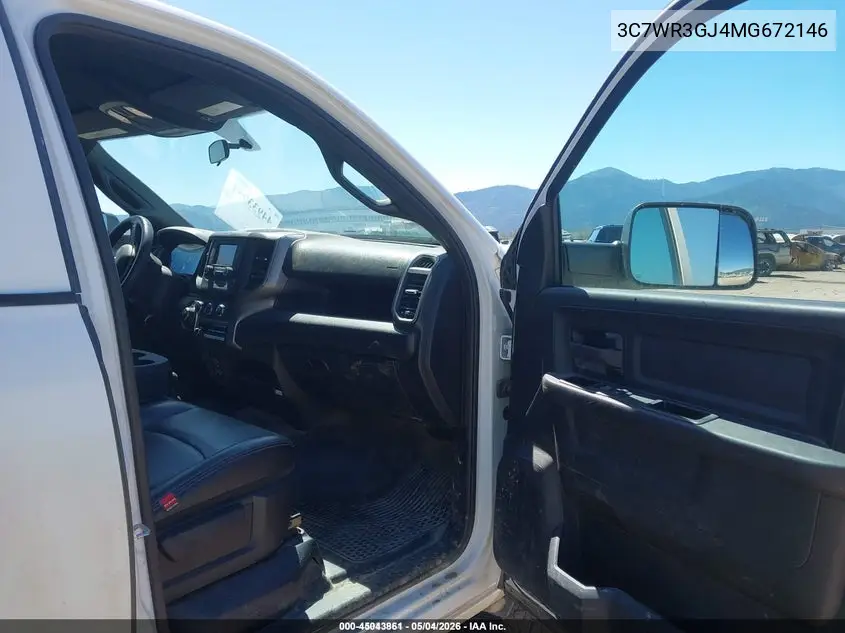 2021 Ram 3500 Tradesman 4X4 8' Box VIN: 3C7WR3GJ4MG672146 Lot: 45043861