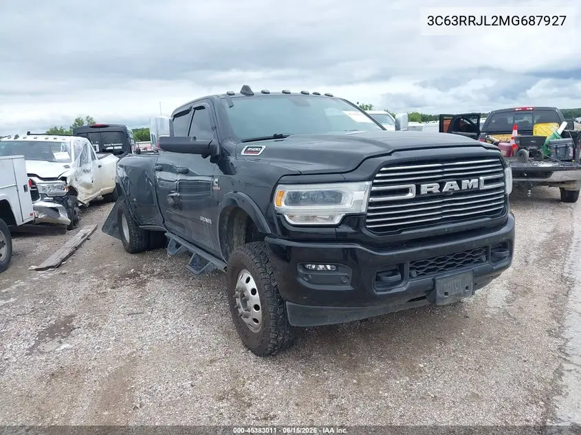 2021 Ram 3500 Laramie 4X4 8' Box VIN: 3C63RRJL2MG687927 Lot: 45383011