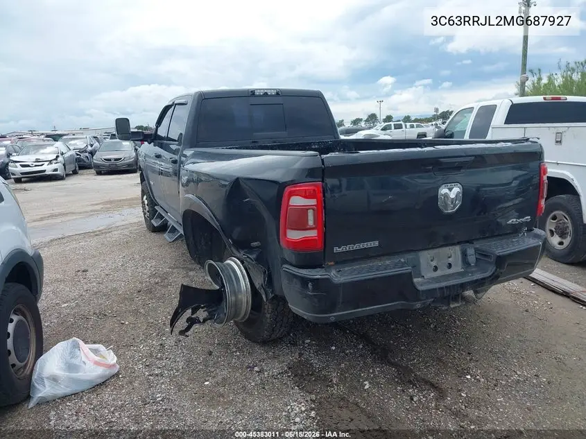 2021 Ram 3500 Laramie 4X4 8' Box VIN: 3C63RRJL2MG687927 Lot: 45383011