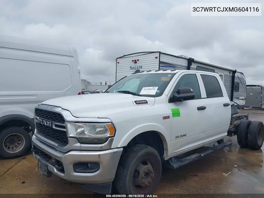 2021 Ram 3500 Chassis Tradesman/Slt/Laramie/Limited VIN: 3C7WRTCJXMG604116 Lot: 45398359