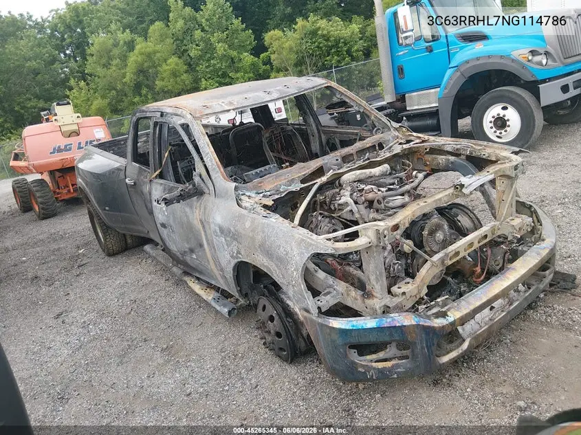 2022 Ram 3500 Big Horn 4X4 8' Box VIN: 3C63RRHL7NG114786 Lot: 45265345