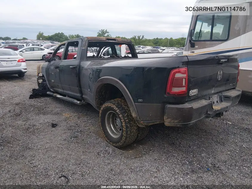 2022 Ram 3500 Big Horn 4X4 8' Box VIN: 3C63RRHL7NG114786 Lot: 45265345