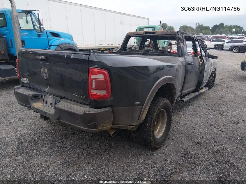 2022 Ram 3500 Big Horn 4X4 8' Box VIN: 3C63RRHL7NG114786 Lot: 45265345