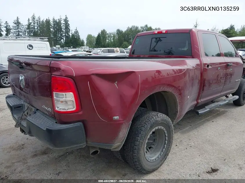 2022 Ram 3500 Tradesman 4X4 8' Box VIN: 3C63RRGLXNG135259 Lot: 45329637