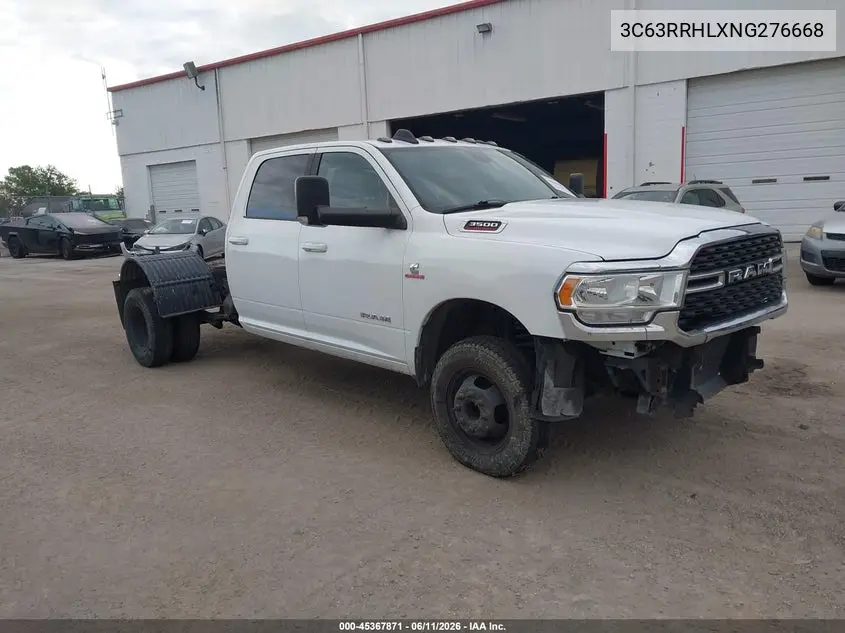 2022 Ram 3500 Big Horn 4X4 8' Box VIN: 3C63RRHLXNG276668 Lot: 45367871