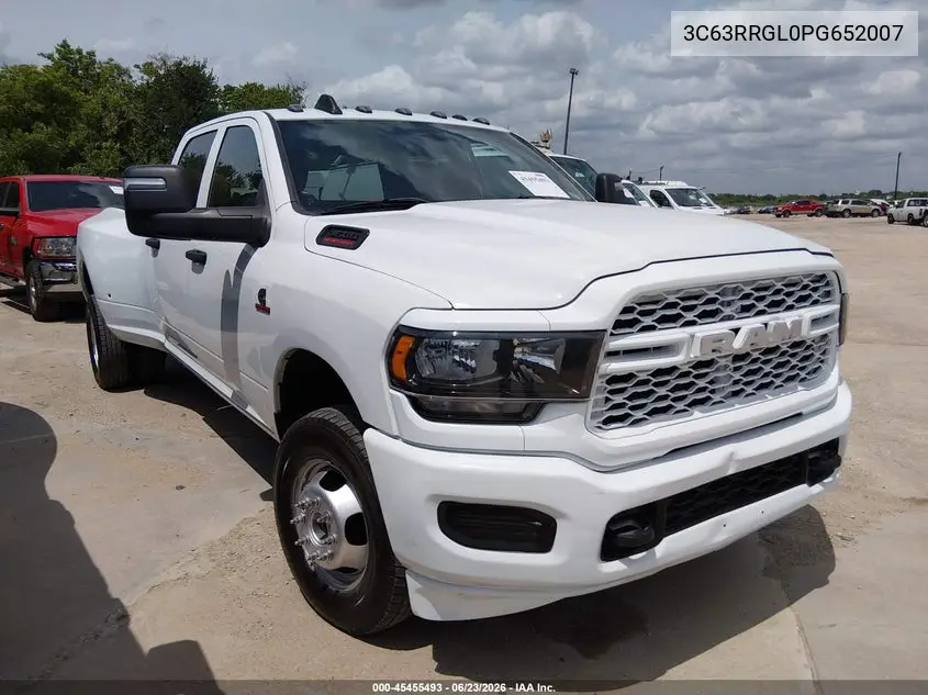 2023 Ram 3500 Tradesman 4X4 8' Box VIN: 3C63RRGL0PG652007 Lot: 45455493