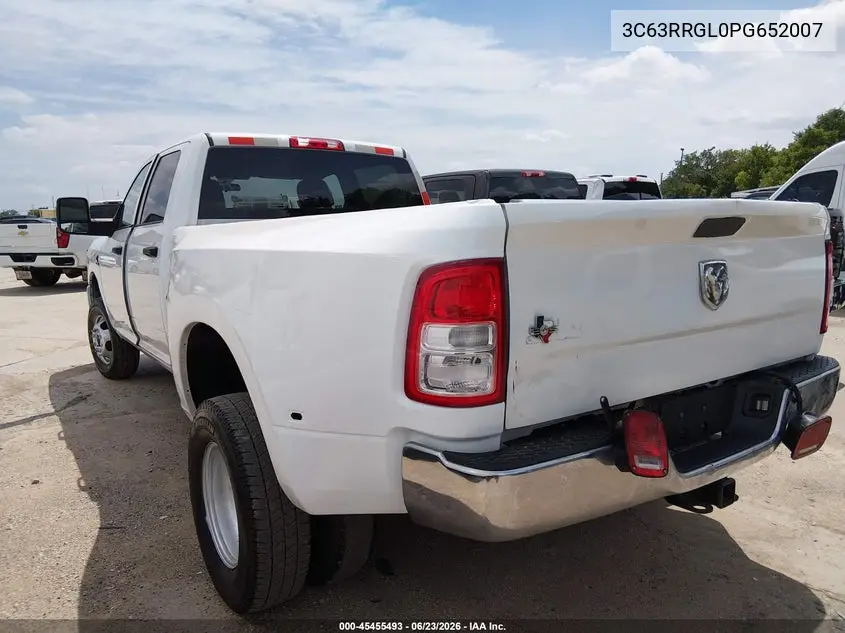 2023 Ram 3500 Tradesman 4X4 8' Box VIN: 3C63RRGL0PG652007 Lot: 45455493