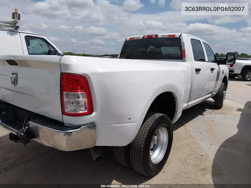 2023 Ram 3500 Tradesman 4X4 8' Box VIN: 3C63RRGL0PG652007 Lot: 45455493