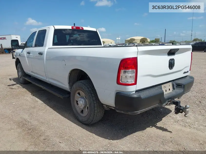 2023 Ram 3500 Tradesman 4X4 8' Box VIN: 3C63R3GL2PG546008 Lot: 45504378