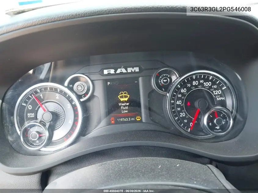 2023 Ram 3500 Tradesman 4X4 8' Box VIN: 3C63R3GL2PG546008 Lot: 45504378