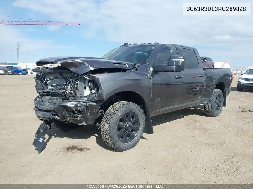 2024 Ram 3500 Big Horn VIN: 3C63R3DL3RG289898 Lot: 12598188