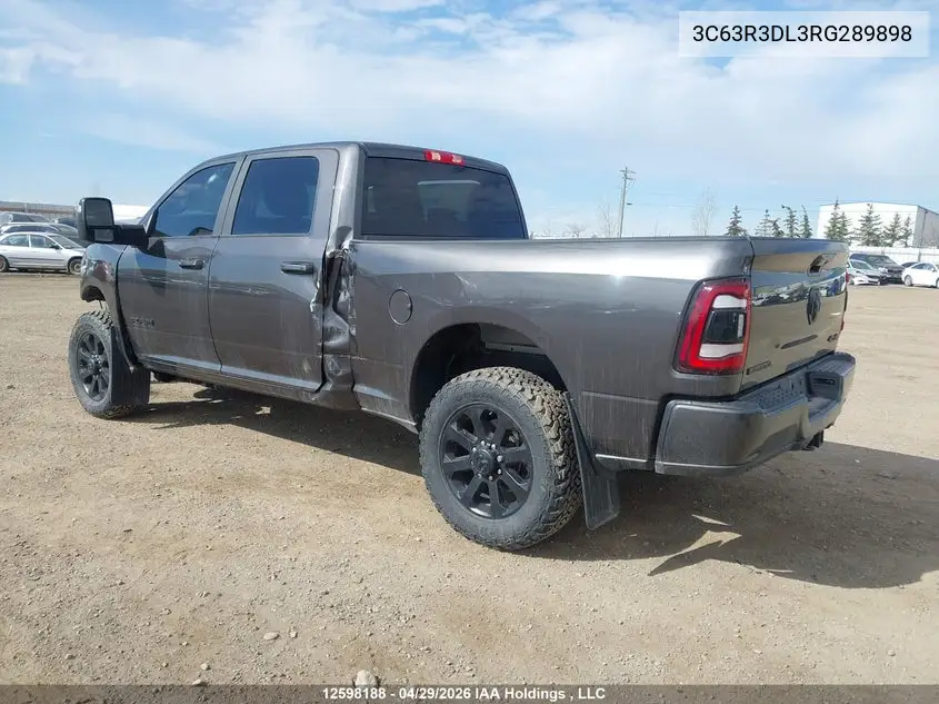 2024 Ram 3500 Big Horn VIN: 3C63R3DL3RG289898 Lot: 12598188
