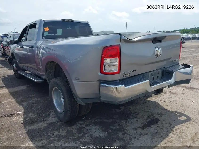 2024 Ram 3500 Big Horn 4X4 8' Box VIN: 3C63RRHL4RG219226 Lot: 45177173