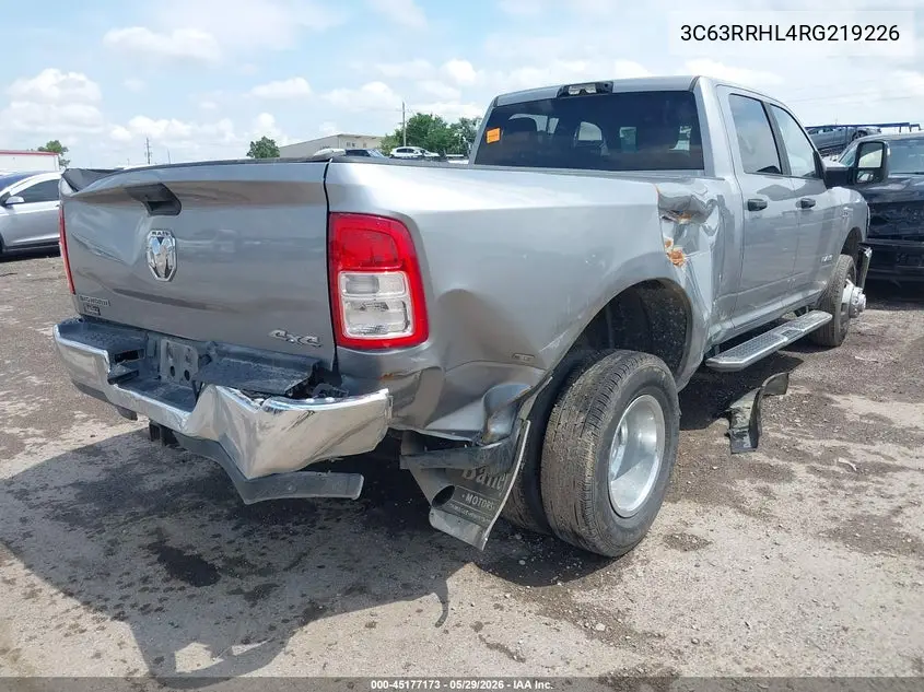2024 Ram 3500 Big Horn 4X4 8' Box VIN: 3C63RRHL4RG219226 Lot: 45177173