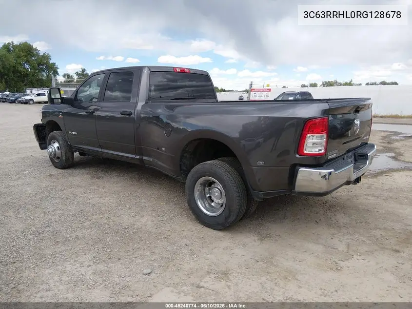 2024 Ram 3500 Big Horn 4X4 8' Box VIN: 3C63RRHL0RG128678 Lot: 45240774