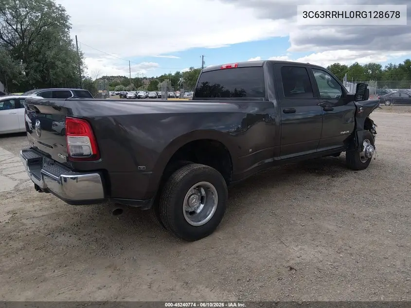 2024 Ram 3500 Big Horn 4X4 8' Box VIN: 3C63RRHL0RG128678 Lot: 45240774