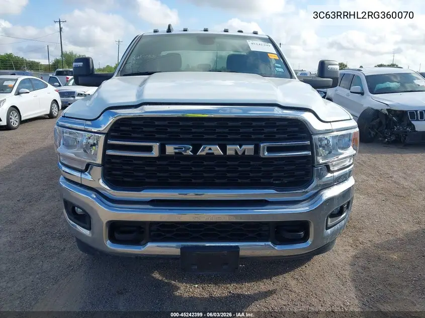 2024 Ram 3500 Big Horn 4X4 8' Box VIN: 3C63RRHL2RG360070 Lot: 45242399