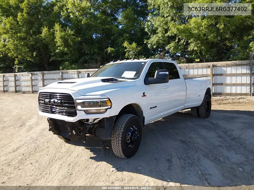 2024 Ram 3500 Laramie 4X4 8' Box VIN: 3C63RRJL6RG377402 Lot: 45243956