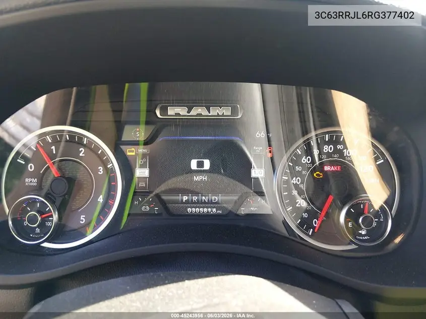 2024 Ram 3500 Laramie 4X4 8' Box VIN: 3C63RRJL6RG377402 Lot: 45243956