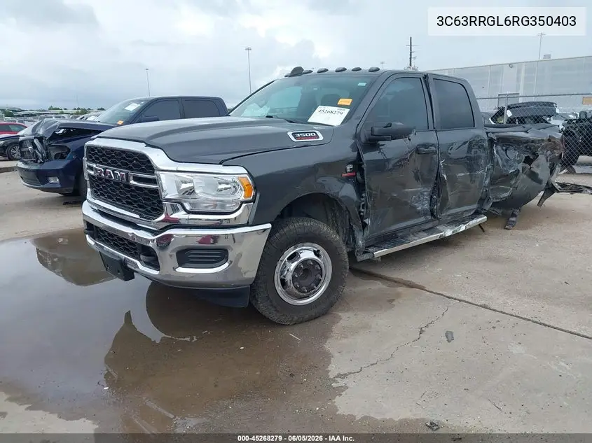 2024 Ram 3500 Tradesman 4X4 8' Box VIN: 3C63RRGL6RG350403 Lot: 45268279