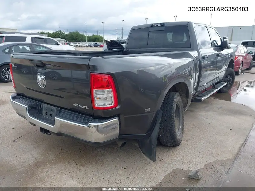 2024 Ram 3500 Tradesman 4X4 8' Box VIN: 3C63RRGL6RG350403 Lot: 45268279